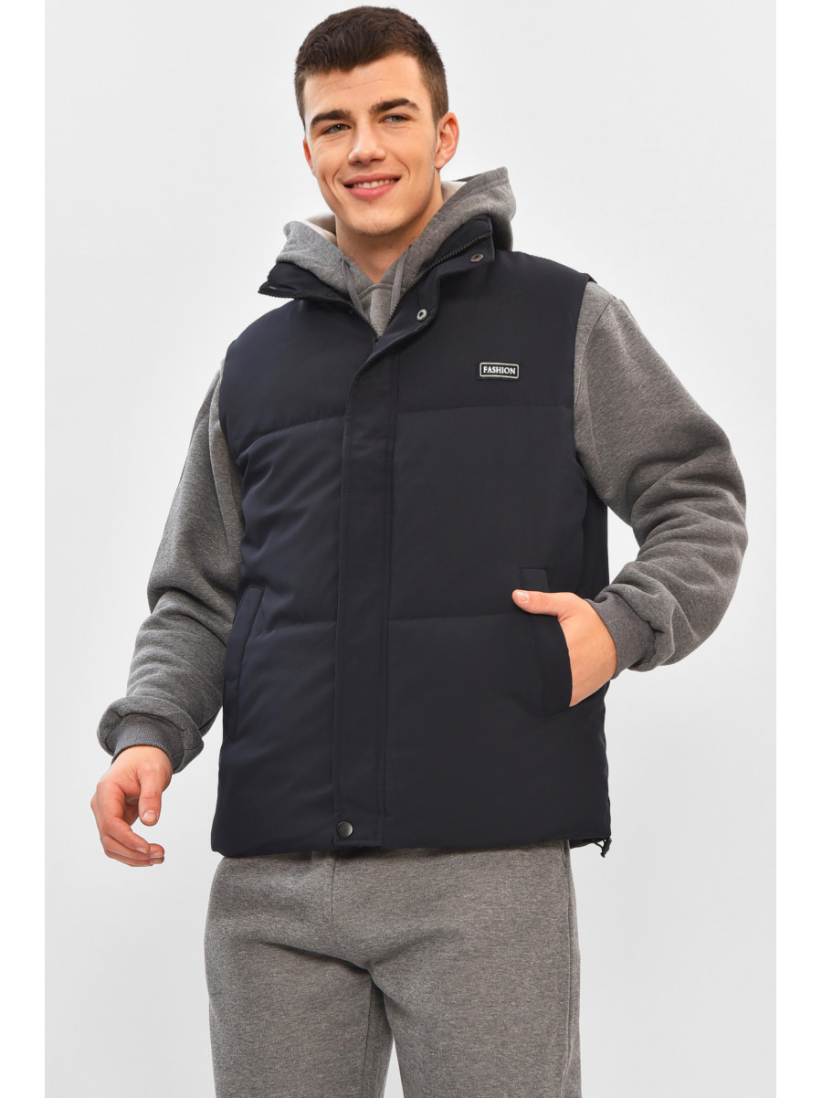 Жилетка мужская демисезонная черного цвета b-1 208530C