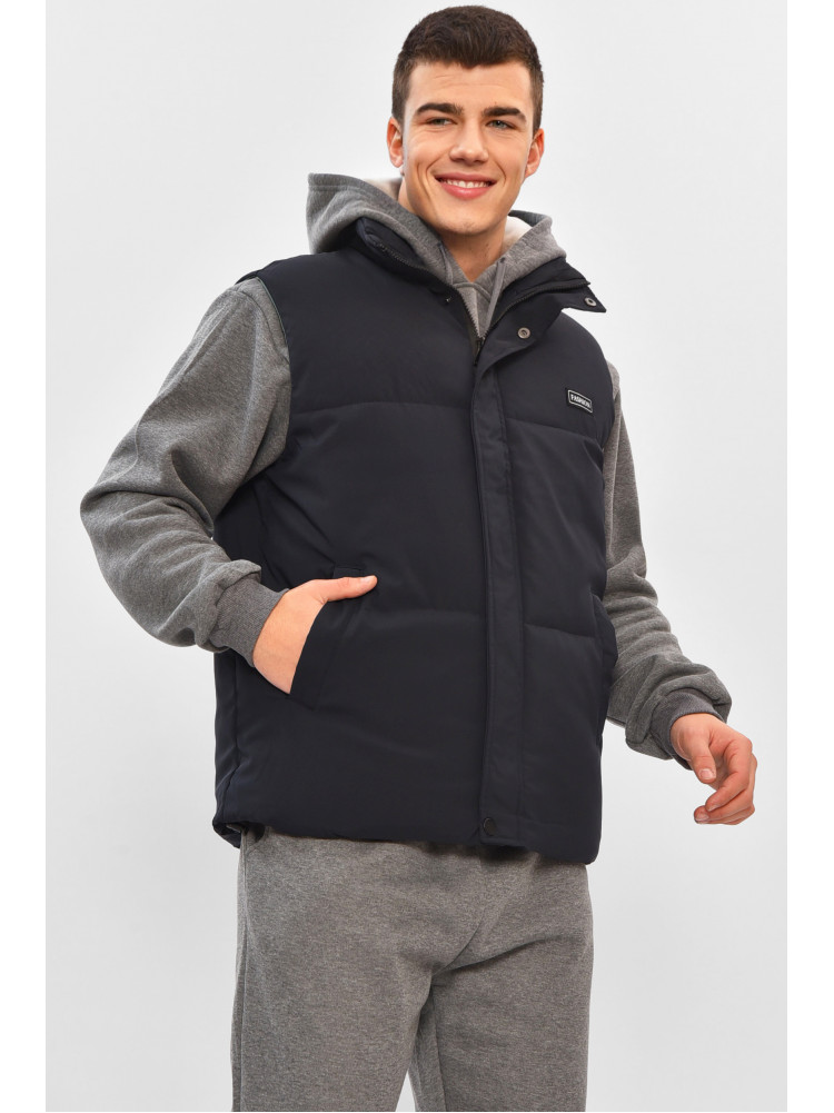 Жилетка мужская демисезонная черного цвета b-1 208530C