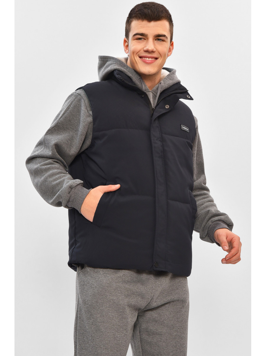 Жилетка мужская демисезонная черного цвета b-1 208530C