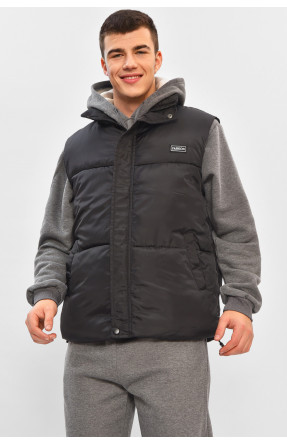 Жилетка мужская демисезонная черного цвета b-1 208535C