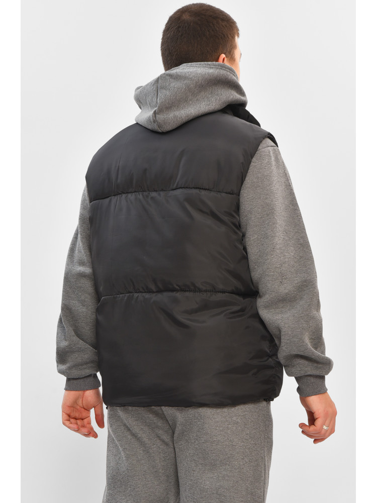 Жилетка мужская демисезонная черного цвета b-1 208535C