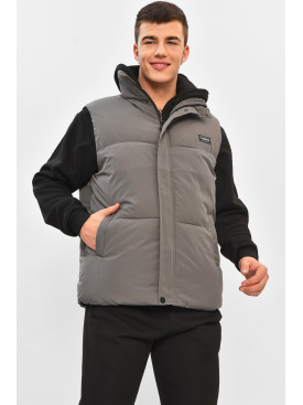 Жилетка мужская демисезонная серого цвета b-1 208536C