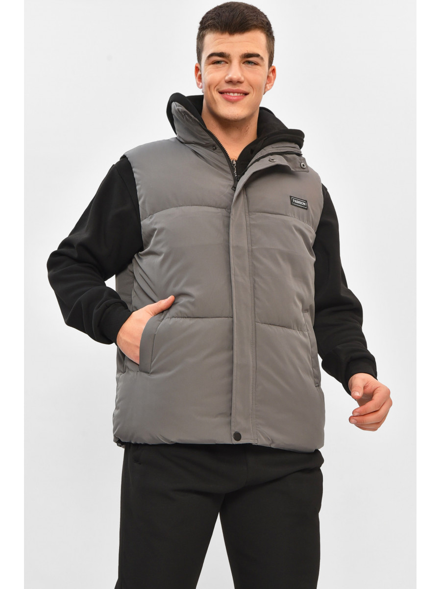 Жилетка мужская демисезонная серого цвета b-1 208536C