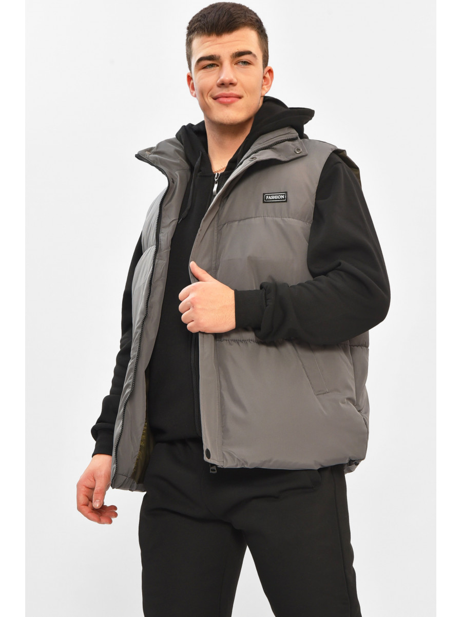 Жилетка мужская демисезонная серого цвета b-1 208536C