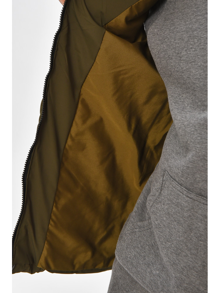 Жилетка мужская демисезонная цвета хаки b-1 208537C