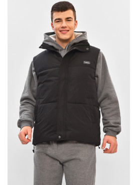 Жилетка мужская демисезонная черного цвета b-1 208538C