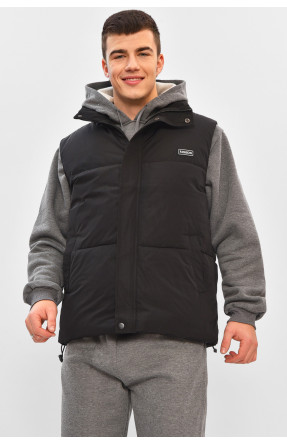 Жилетка мужская демисезонная черного цвета b-1 208538C
