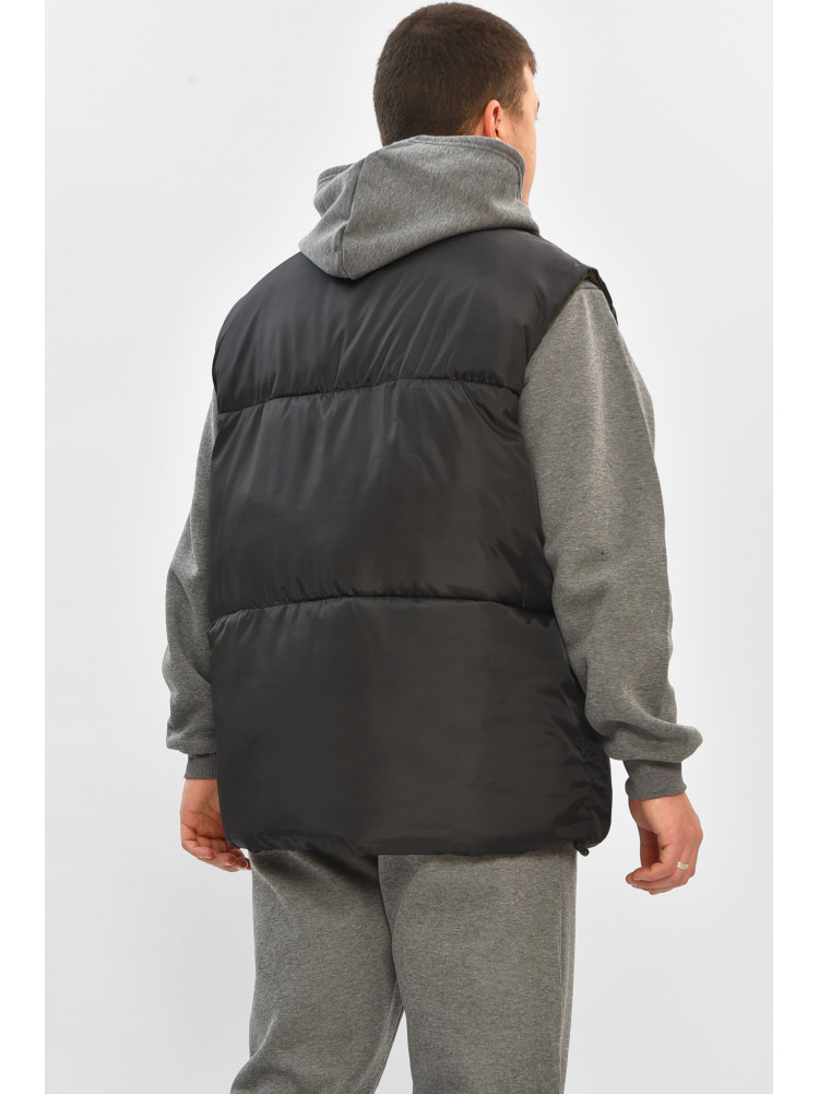 Жилетка мужская демисезонная черного цвета b-1 208539C