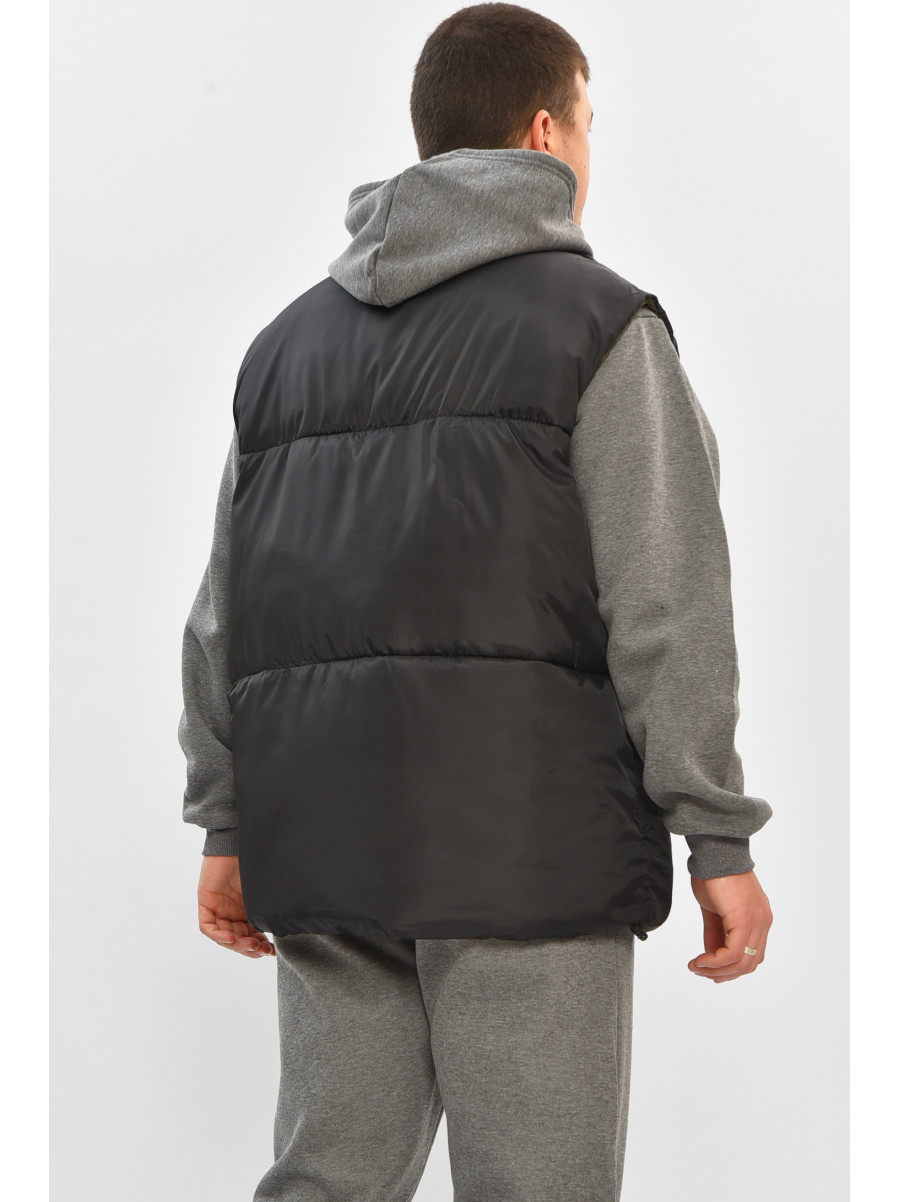 Жилетка мужская демисезонная черного цвета b-1 208539C