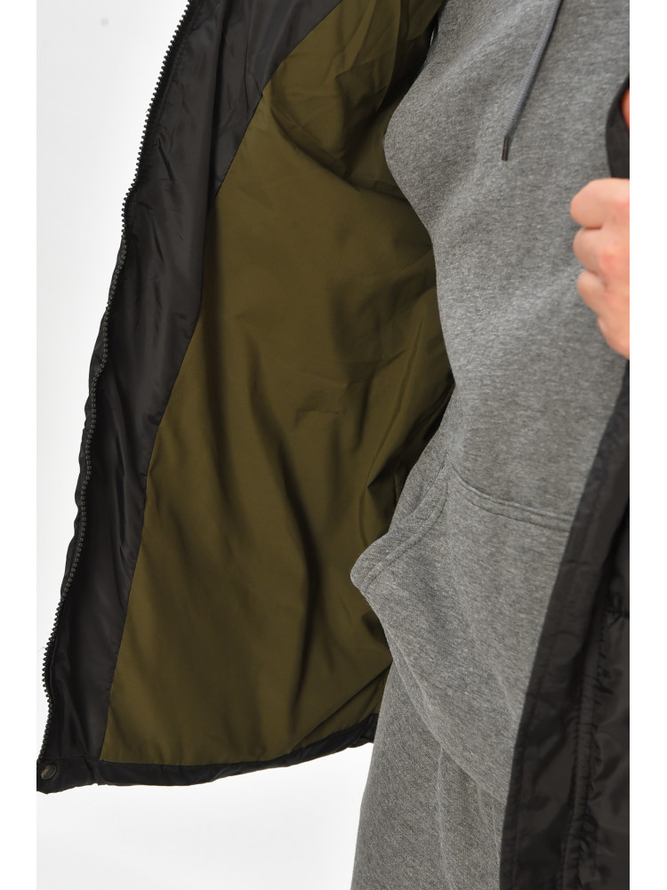 Жилетка мужская демисезонная черного цвета b-1 208539C