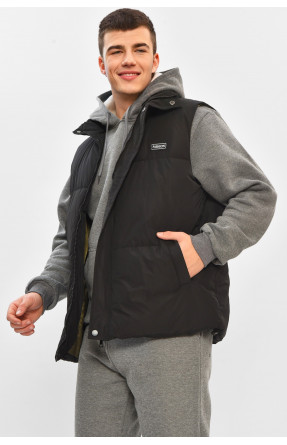 Жилетка мужская демисезонная черного цвета b-1 208540C