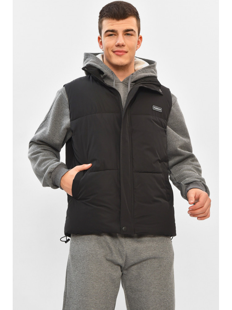 Жилетка мужская демисезонная черного цвета b-1 208541C