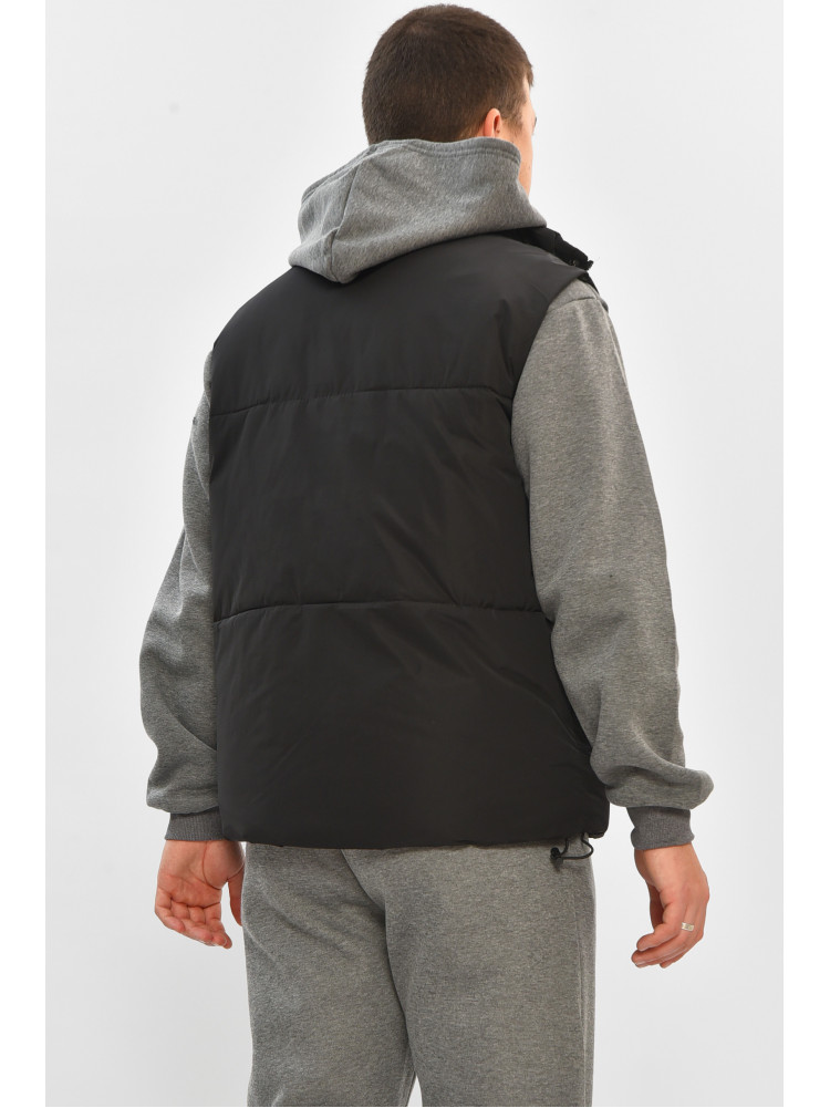 Жилетка мужская демисезонная черного цвета b-1 208541C