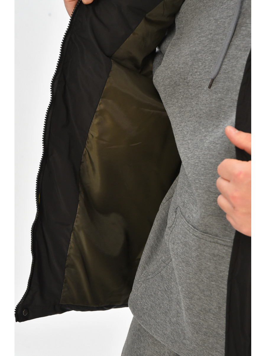 Жилетка мужская демисезонная черного цвета b-1 208541C