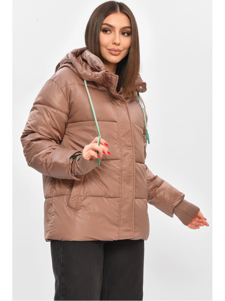 Куртка жіноча демісезонна кольору мокко 1108 208545C
