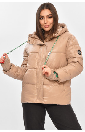 Куртка жіноча демісезонна бежевого кольору 1108 208546C