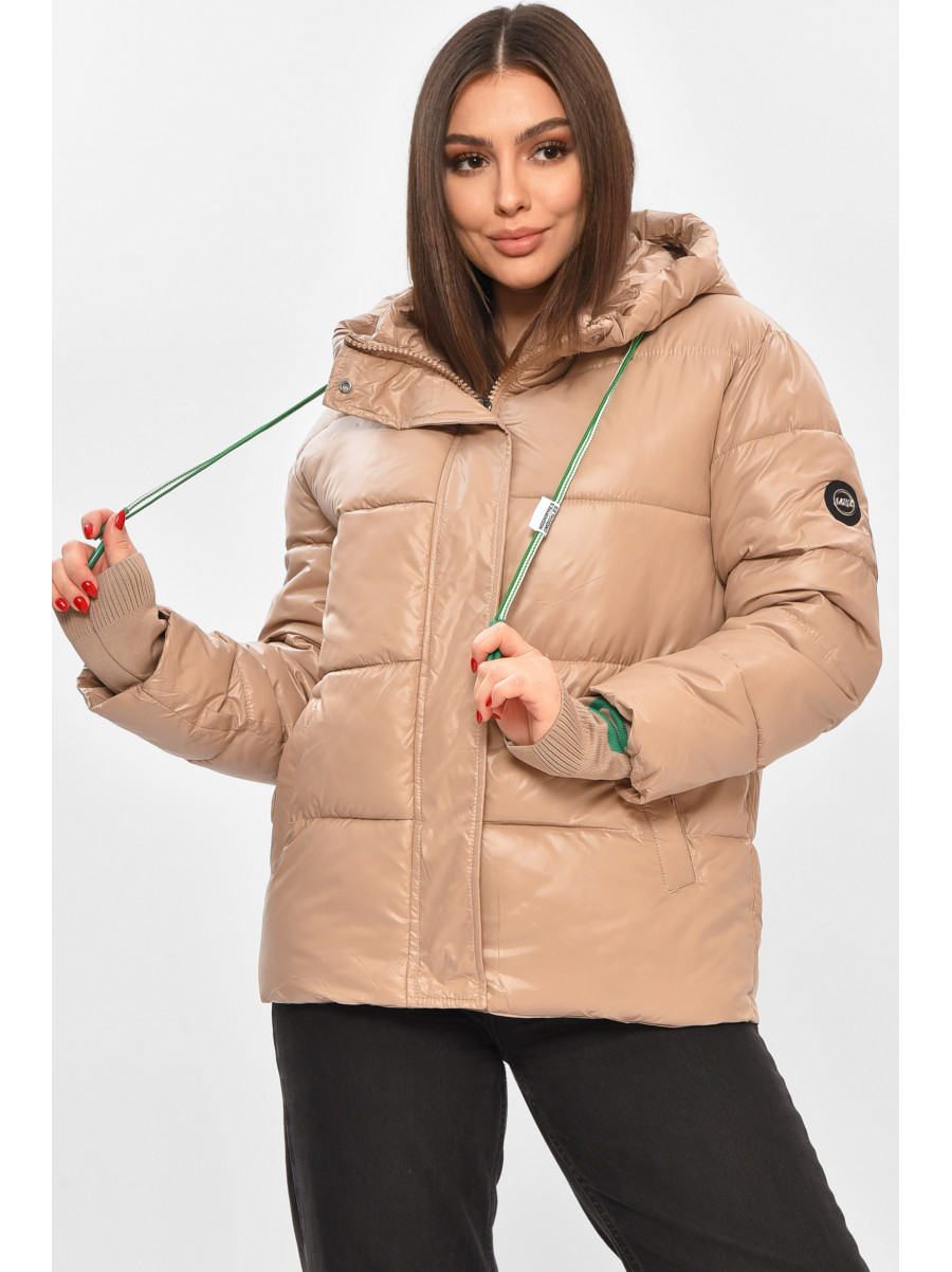 Куртка жіноча демісезонна бежевого кольору 1108 208546C