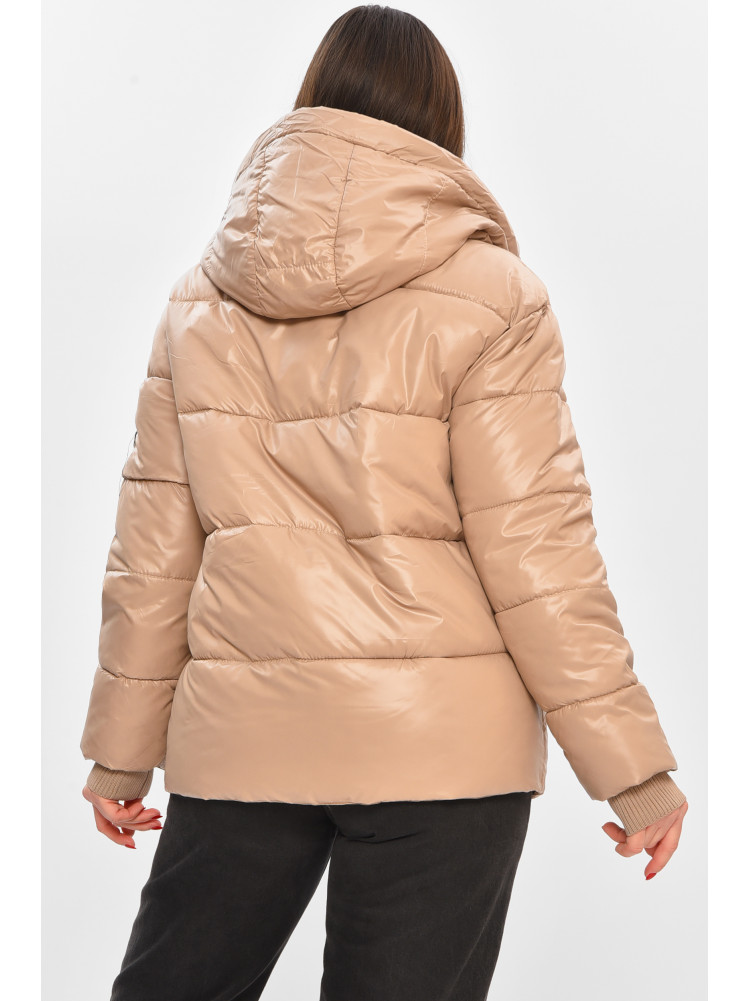 Куртка жіноча демісезонна бежевого кольору 1108 208546C