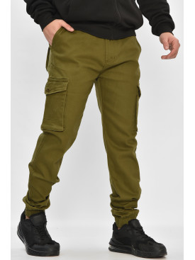 Джинсы мужские однотонные цвета хаки RT8080 208552C