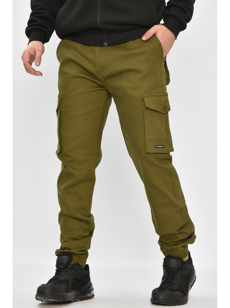 Джинсы мужские однотонные цвета хаки RT8080 208552C