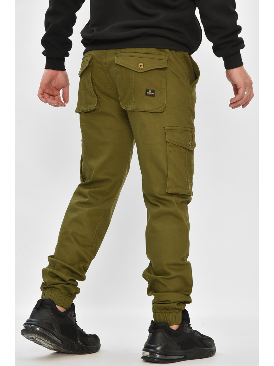 Джинсы мужские однотонные цвета хаки RT8080 208552C