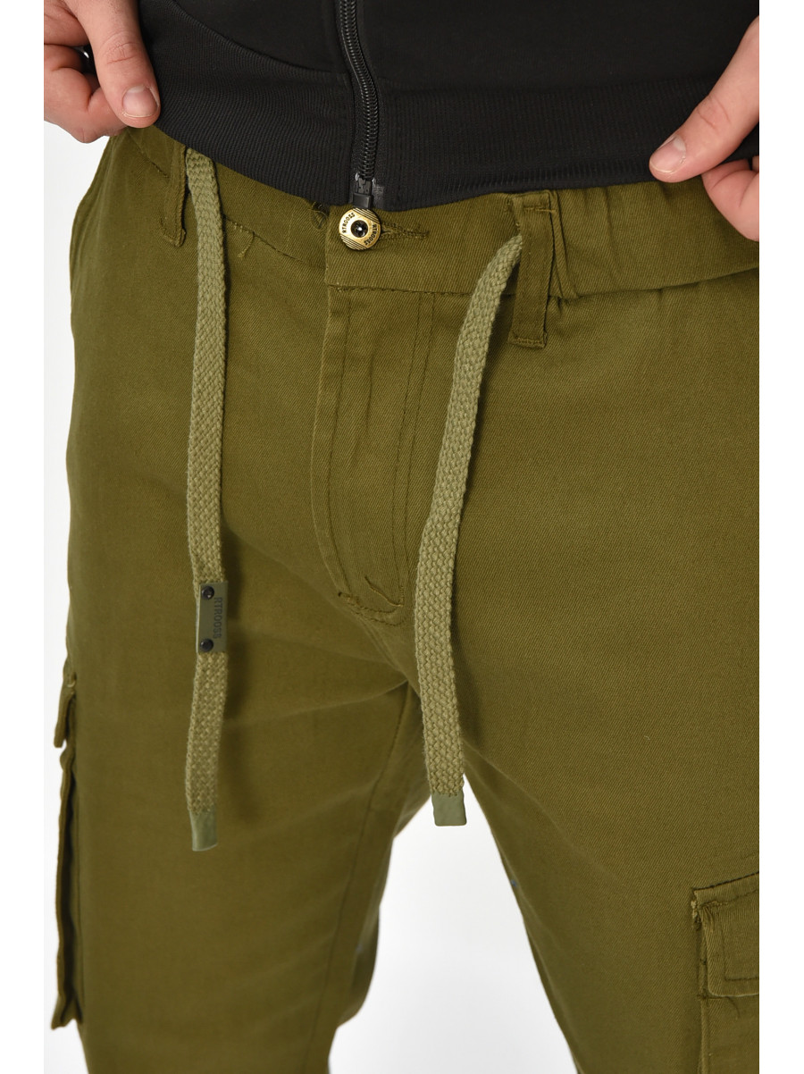 Джинсы мужские однотонные цвета хаки RT8080 208552C