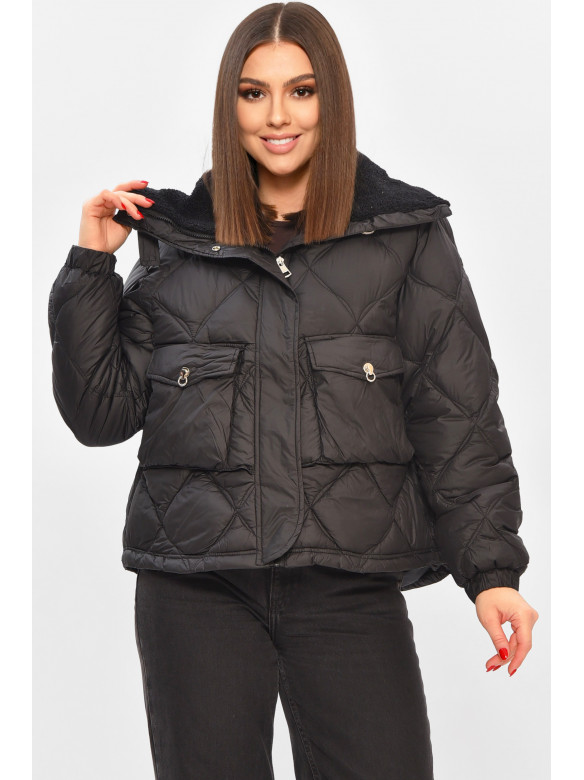 Куртка жіноча демісезонна чорного кольору 811 208561C
