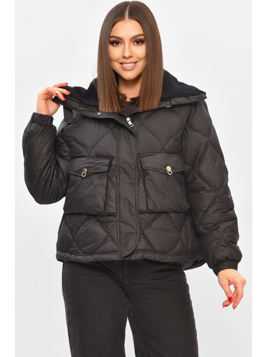 Куртка жіноча демісезонна чорного кольору 811 208561C