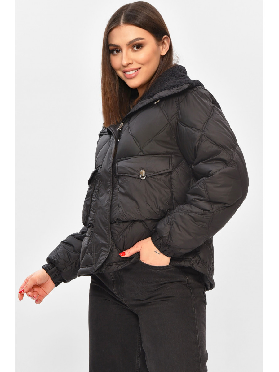 Куртка жіноча демісезонна чорного кольору 811 208561C