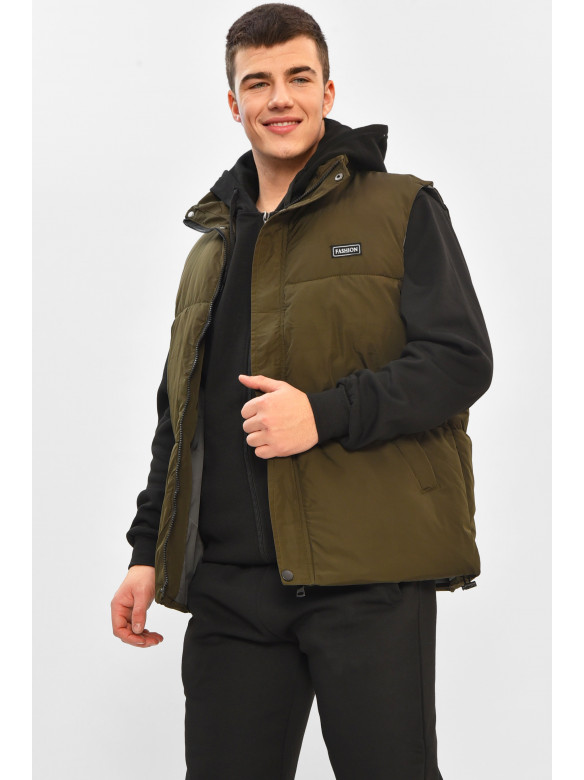 Жилетка мужская демисезонная цвета хаки b-1 208567C