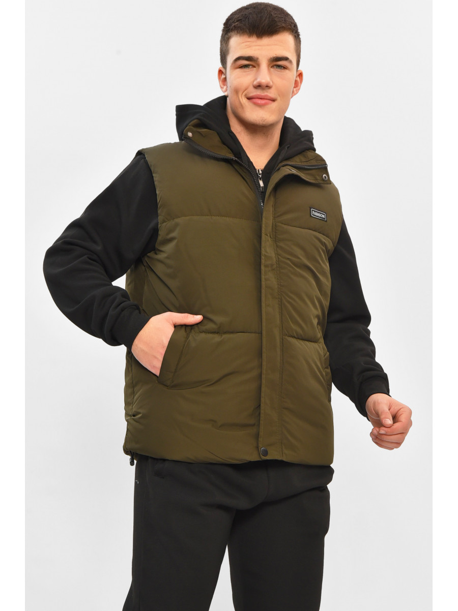 Жилетка мужская демисезонная цвета хаки b-1 208567C