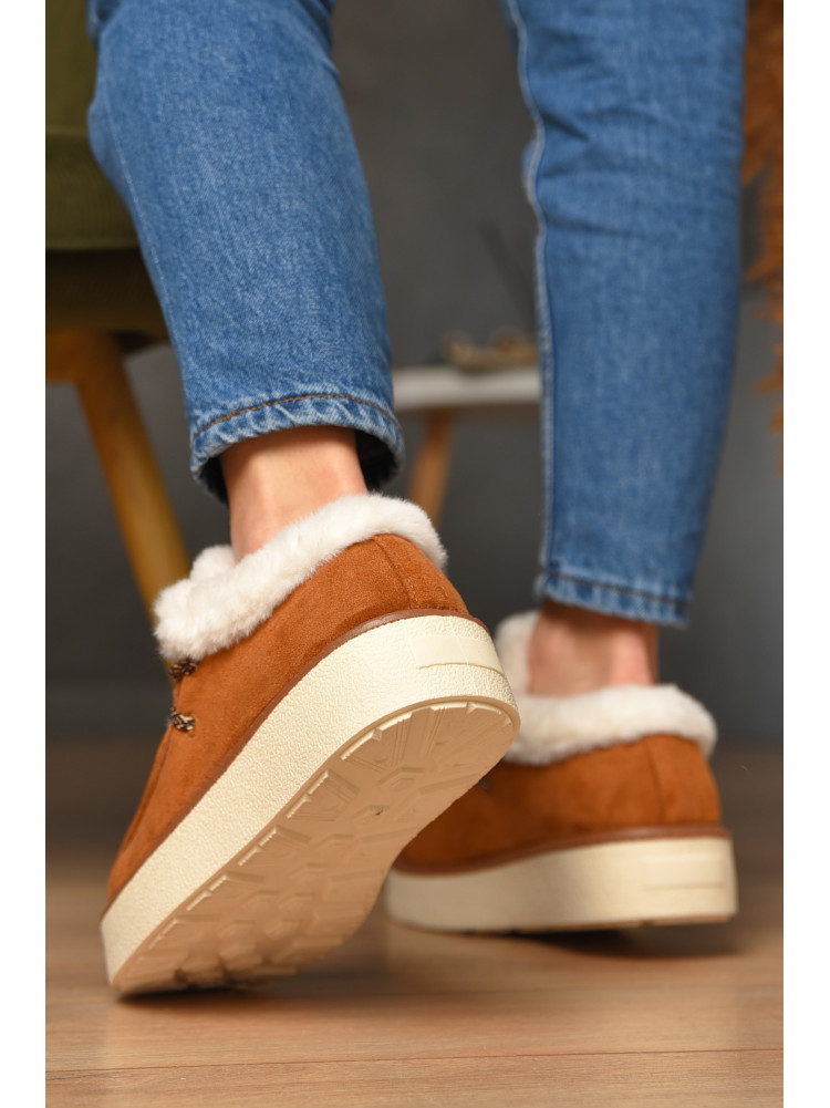 Лофери жіночі на хутрі світло-коричневого кольору М203-2 208571C