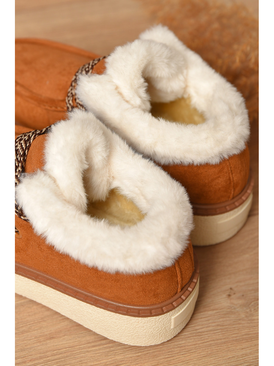 Лофери жіночі на хутрі світло-коричневого кольору М203-2 208571C