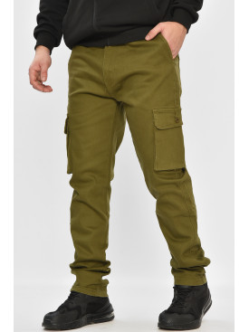 Джинси чоловічі однотонні кольору хаки RT8086 208573C