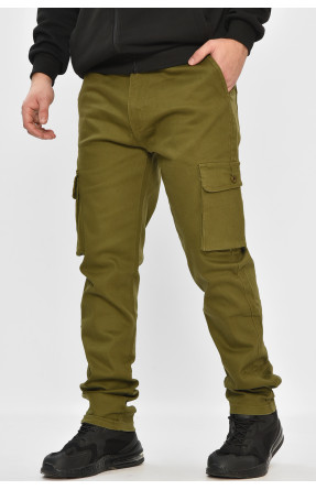 Джинсы мужские однотонные цвета хаки RT8086 208573C