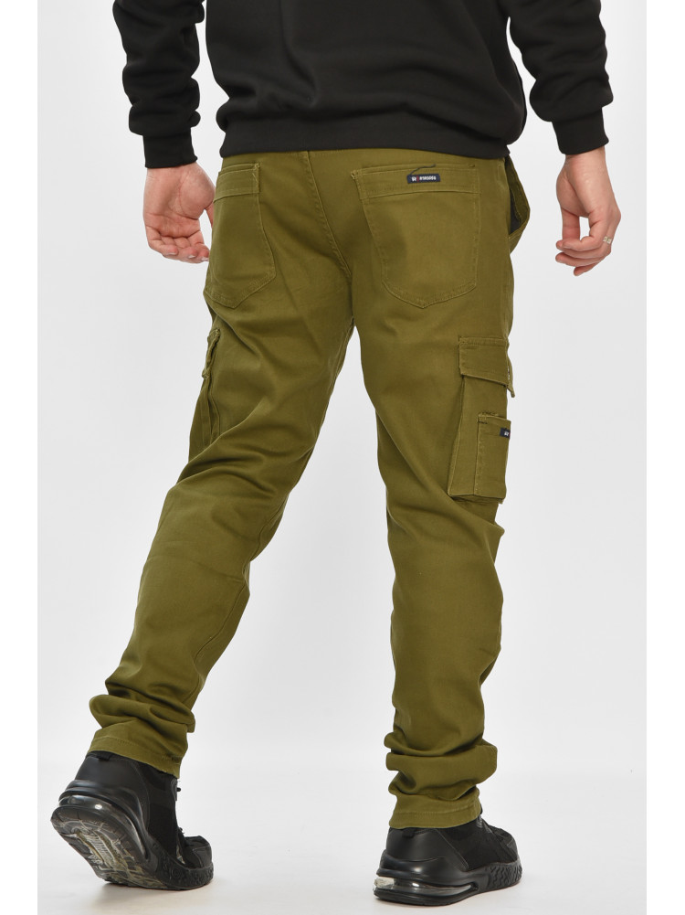 Джинсы мужские однотонные цвета хаки RT8086 208573C