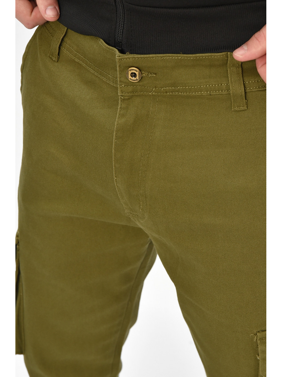 Джинсы мужские однотонные цвета хаки RT8086 208573C