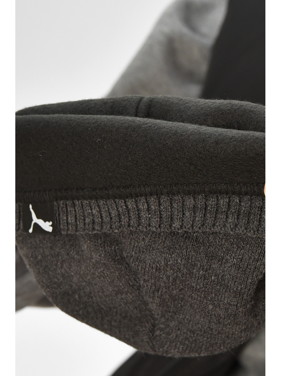 Шапка мужская на флисе серого цвета 208575C