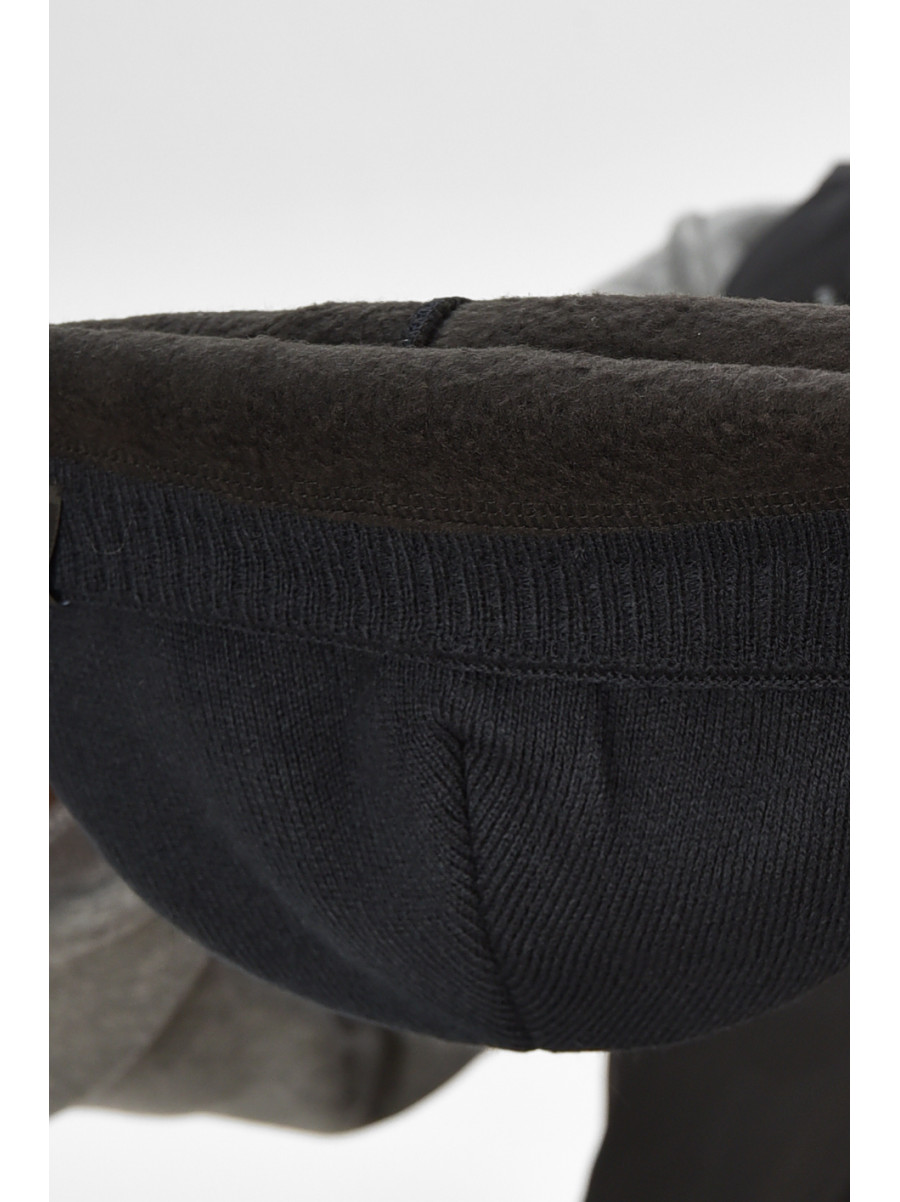 Шапка мужская на флисе темно-синего цвета 208576C