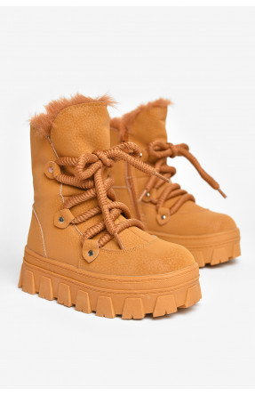 Черевики дитячі для дівчинки світло-коричневого кольору зимові F50938-D 208583C Черевики дитячі для дівчинки світло-коричневого кольору зимові F50938-D 208583C