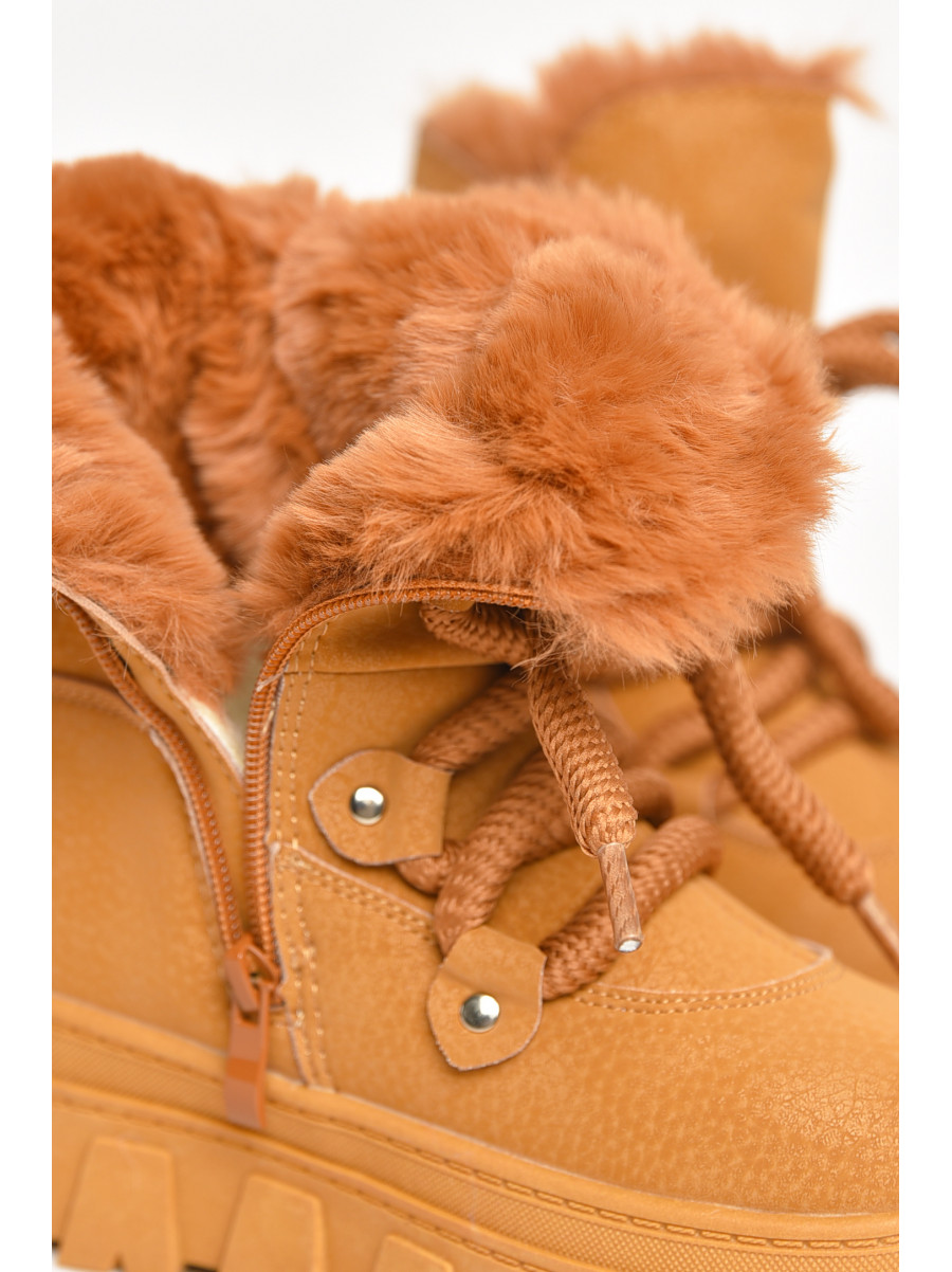 Черевики дитячі для дівчинки світло-коричневого кольору зимові F50938-D 208583C