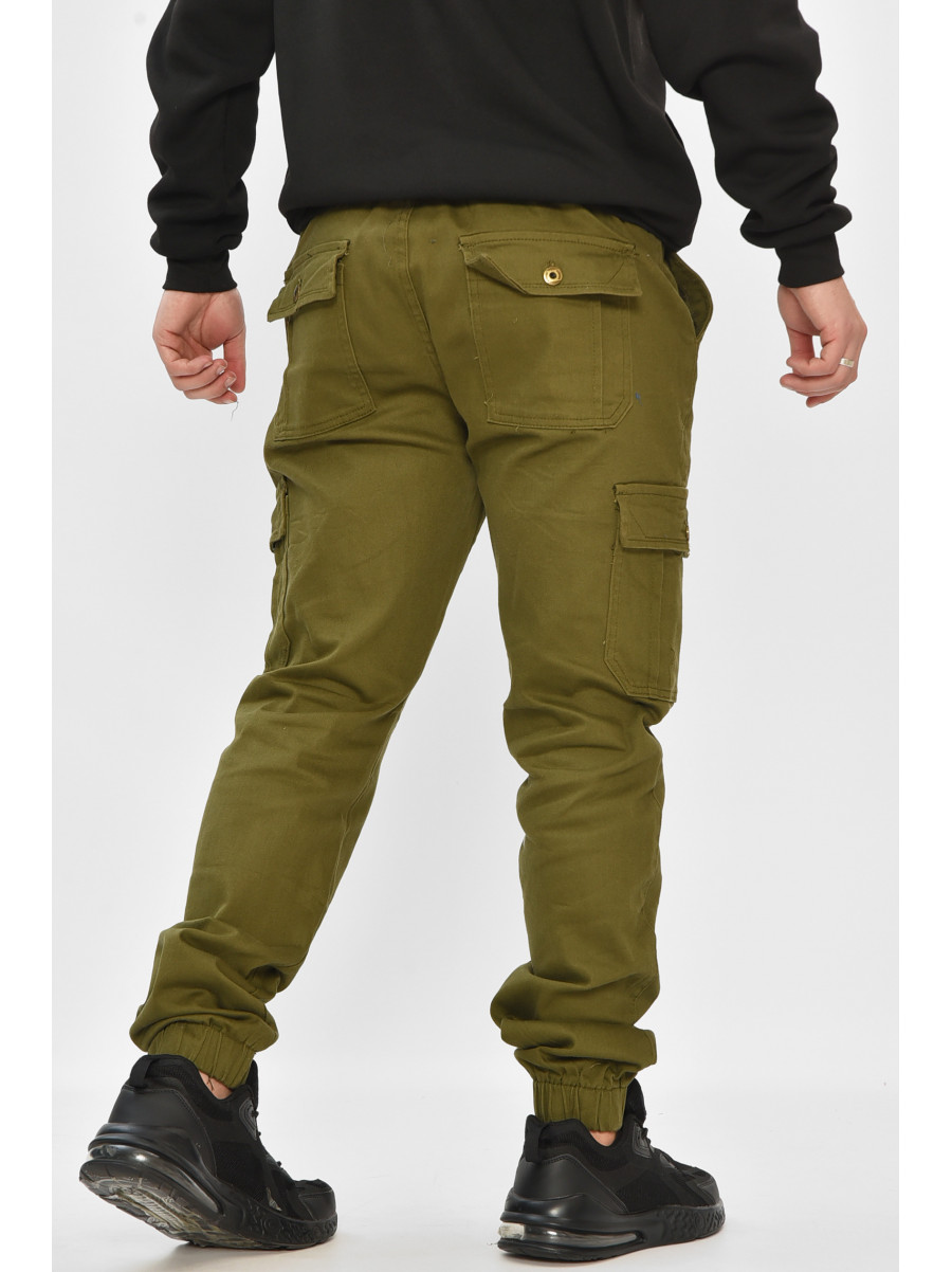 Джинсы мужские однотонные цвета хаки RT8078 208585C