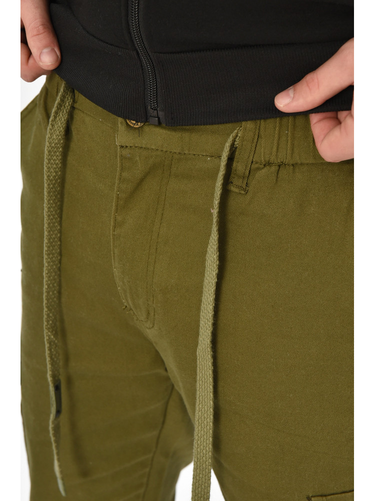 Джинсы мужские однотонные цвета хаки RT8078 208585C