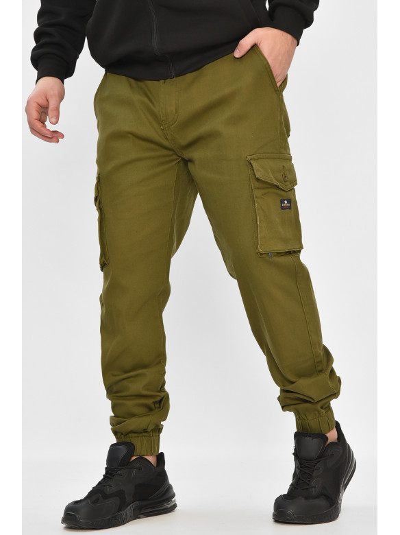 Джинсы мужские однотонные цвета хаки RT8079 208586C