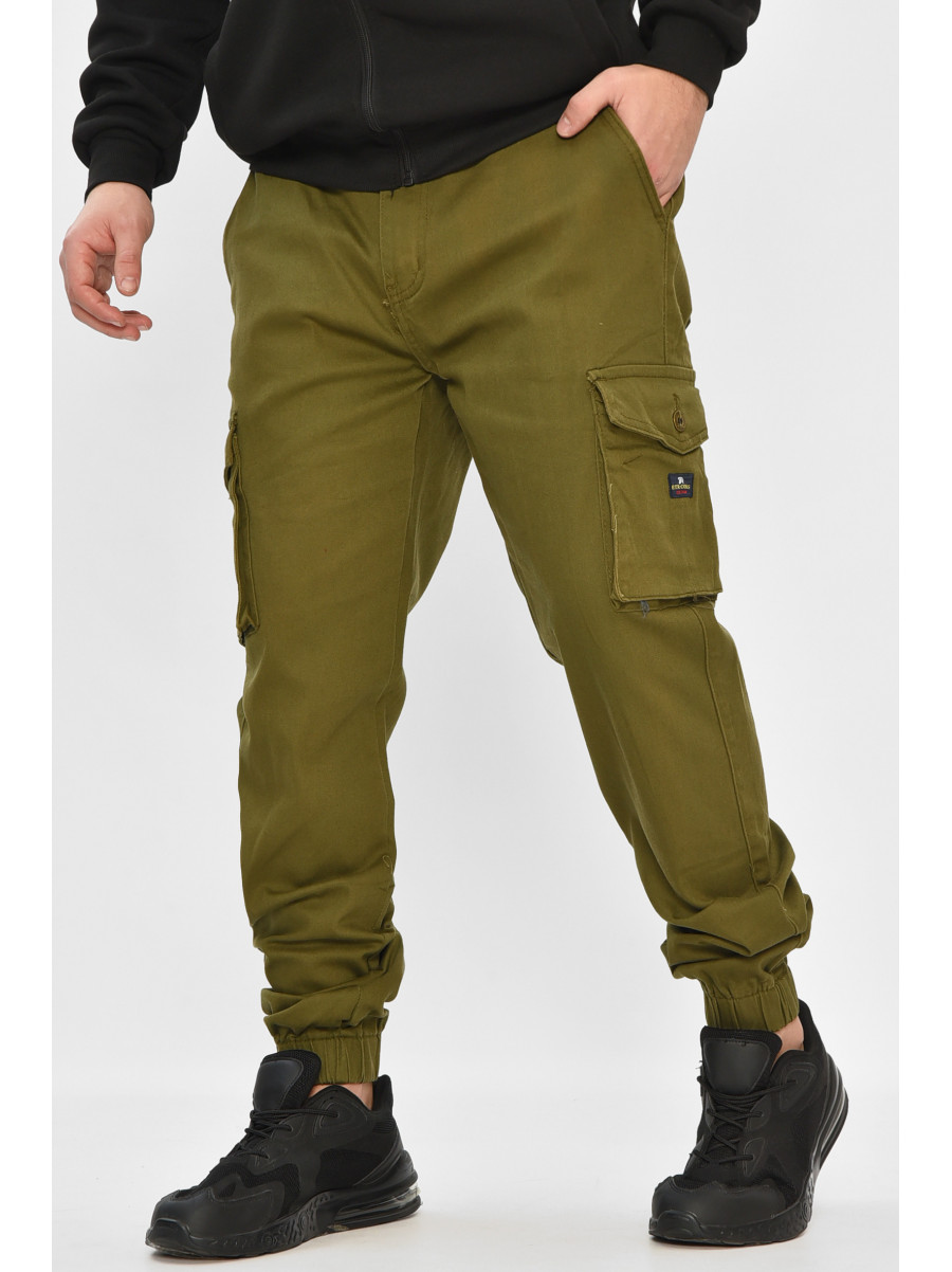 Джинсы мужские однотонные цвета хаки RT8079 208586C