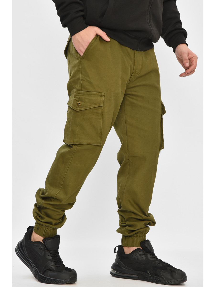 Джинсы мужские однотонные цвета хаки RT8079 208586C