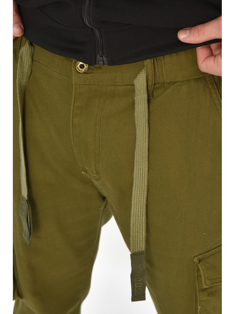 Джинсы мужские однотонные цвета хаки RT8079 208586C