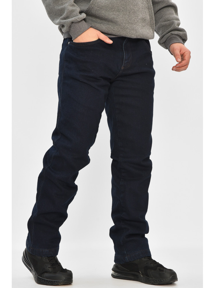 Джинсы мужские полубатальные на флисе тёмно-синего цвета 3479832 208595C