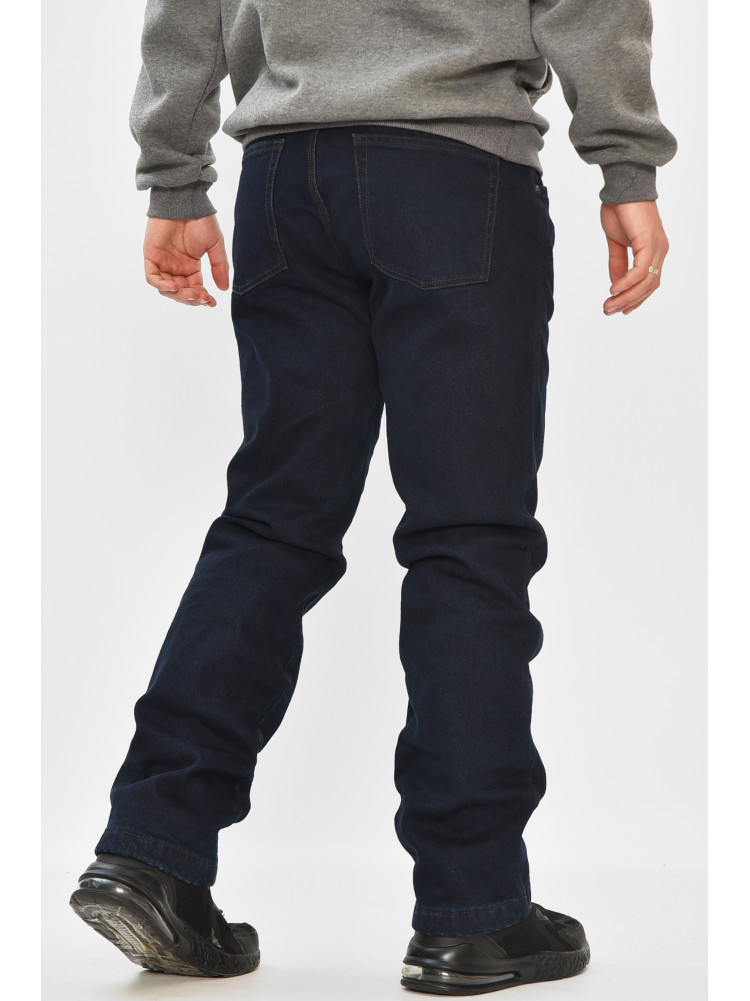 Джинсы мужские полубатальные на флисе тёмно-синего цвета 3479832 208595C
