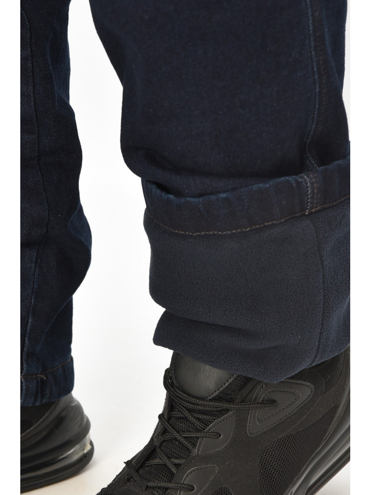 Джинсы мужские полубатальные на флисе тёмно-синего цвета 3479832 208595C
